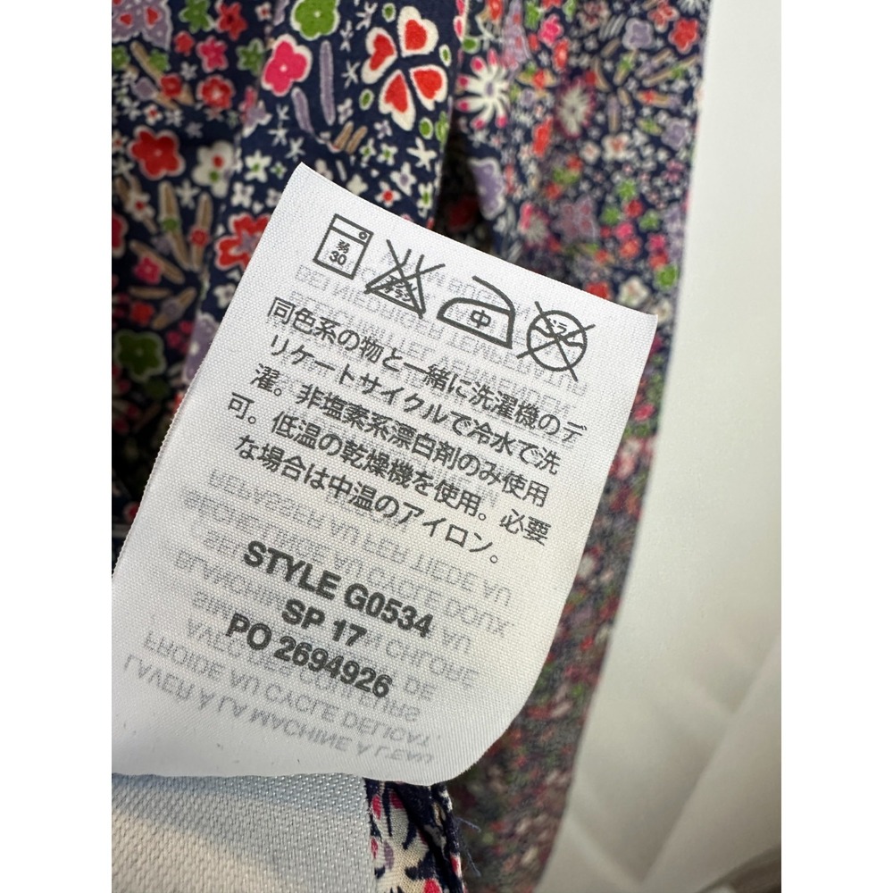 J.Crew Liberty Kayoko Floral Indigo Sunset Perfect Shirt G0534 Women's Size 6 - Picture 6 of 11